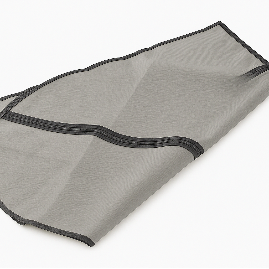 Husa de protectie pentru costum, Zola®, cu fermoar, 60x90 cm, gri inchis Husa de protectie pentru costum, Zola®, cu fermoar, 60x90 cm, gri inchis